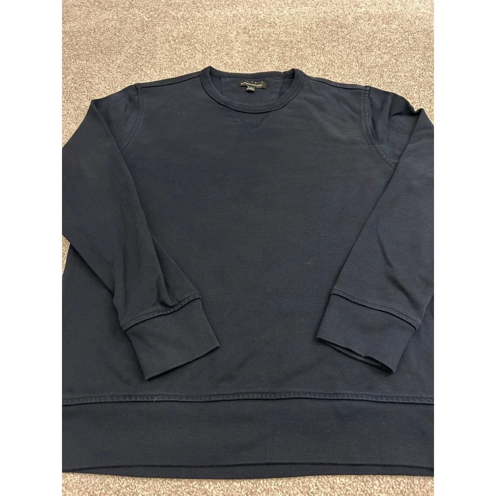 Banana Republic Sweatshirt Mens L Navy Blue Excellent Cotton Crewneck Pullover